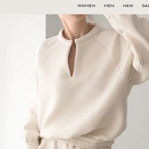 LEZÉ The Label Athena Sweater in Bone XL